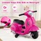 Plastic Licensed Kids Ride-On Motorcycle Vespa with LED Headlight and Horn Sound